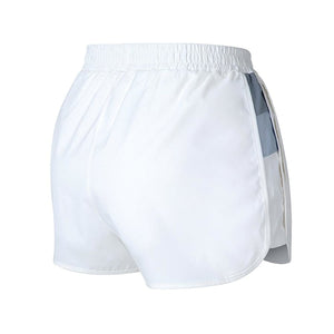 Barrel Fit Womens Linen Woven Shorts-WHITE - Fitness Shorts | BARREL HK