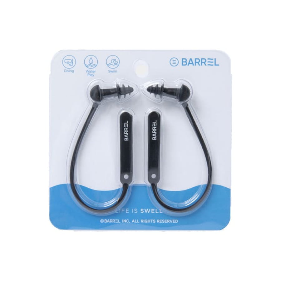 Swim Earplugs: Barrel Hang On Earplug-BLACK - Barrel / Black / OSFA / 2025, Accessories, BARREL, BARREL HK, Black | B5SUAAC005BLKON