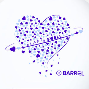 Barrel Heart Hoop Long Hair Swim Cap - WHITE - Barrel / White / ON - Swim Caps | BARREL HK