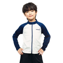 Load image into Gallery viewer, Barrel Kids Colorblock Zip-Up Rashguard-NAVY - Rashguards | BARREL HK