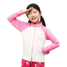 Load image into Gallery viewer, Barrel Kids Colorblock Zip-Up Rashguard-PINK - Rashguards | BARREL HK