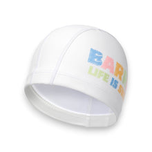 Load image into Gallery viewer, Barrel Kids Crayon Logo Silitex Swim Cap-WHITE - Barrel / White / ON - Swim Caps | BARREL HK