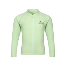 Load image into Gallery viewer, Barrel Kids Essential AW Zip-Up Rashguard-GREEN - Barrel / Green / 120 - Rashguards | BARREL HK