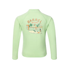 Load image into Gallery viewer, Barrel Kids Essential AW Zip-Up Rashguard-GREEN - Rashguards | BARREL HK