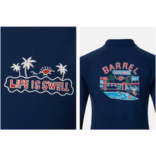 Load image into Gallery viewer, Barrel Kids Essential AW Zip-Up Rashguard-NAVY - Rashguards | BARREL HK