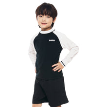 Load image into Gallery viewer, Barrel Kids Essential Colorblock Rashguard-BLACK - Rashguards | BARREL HK