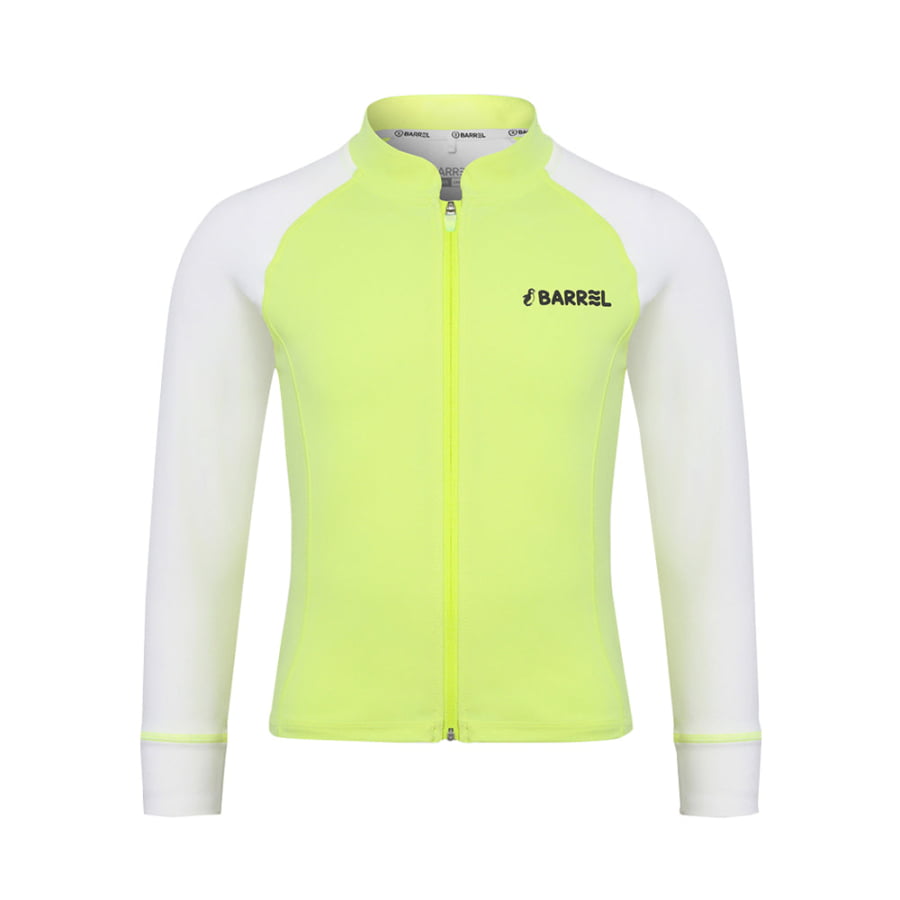 Barrel Kids Essential Zip Up Rash Guard-NEON - Barrel / Neon / 110 - Rashguards | BARREL HK