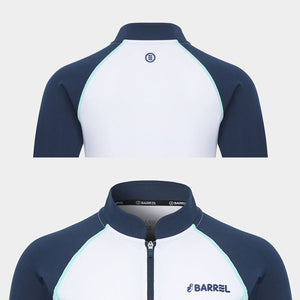 Barrel Kids Essential Zip Up Rash Guard-WHITE - Rashguards | BARREL HK