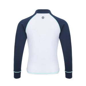 Barrel Kids Essential Zip Up Rash Guard-WHITE - Rashguards | BARREL HK