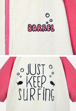 Load image into Gallery viewer, Barrel Kids Raglan Zip - Up Poncho Towel - PINK - Poncho Towels | BARREL HK