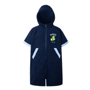 Barrel Kids Solid Zipup Poncho Towel-NAVY - Barrel / Navy / 120 - Poncho Towels | BARREL HK