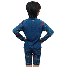Load image into Gallery viewer, Barrel Kids Summer Sketch Rash Guard-INDIGO - Rashguards | BARREL HK