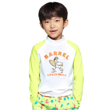 Load image into Gallery viewer, Barrel Kids Sunset Flamingo Rash Guard-GREEN - Rashguards | BARREL HK