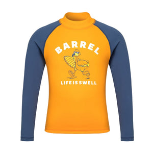 Barrel Kids Sunset Flamingo Rash Guard-ORANGE - Barrel / Orange / 130 - Rashguards | BARREL HK