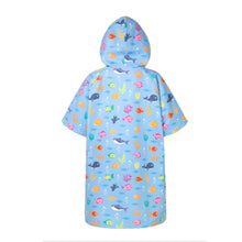 Load image into Gallery viewer, Barrel Kids Tropical Fish ZipUp Poncho Towel-BLUE - Poncho Towels | BARREL HK