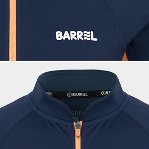 Barrel Kids Tropical Zip-Up Rash Guard-NAVY - Rashguards | BARREL HK