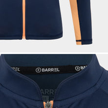 Load image into Gallery viewer, Barrel Kids Tropical Zip-Up Rash Guard-NAVY - Rashguards | BARREL HK