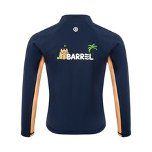 Load image into Gallery viewer, Barrel Kids Tropical Zip-Up Rash Guard-NAVY - Rashguards | BARREL HK