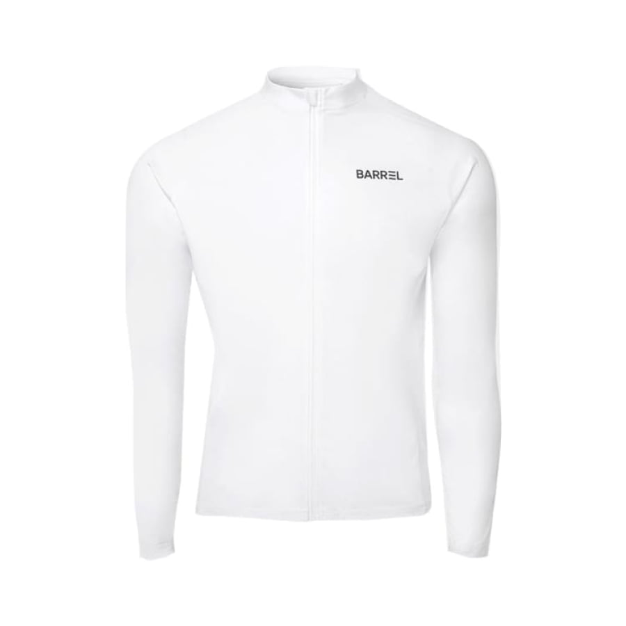 Rashguards: Barrel Men Essential Relax Fit Zip Up Rashguard-WHITE - Barrel / White / M (095) / 2025, BARREL, BARREL HK, BRIV25HKOP01,
