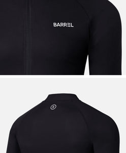 Barrel Men Essential Zip - Up Rashguard - BLACK - Rashguards | BARREL HK