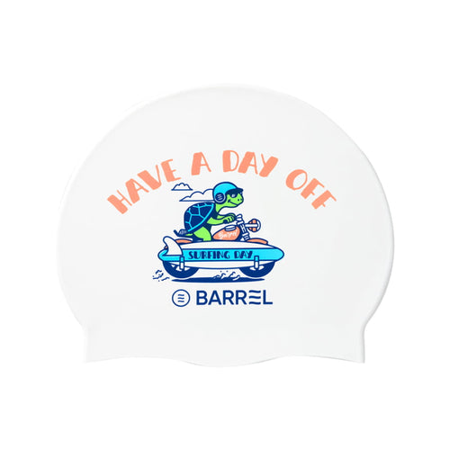 Barrel Riding Turtle Silicone Swim Cap - WHITE - Barrel / White / ON - Swim Caps | BARREL HK