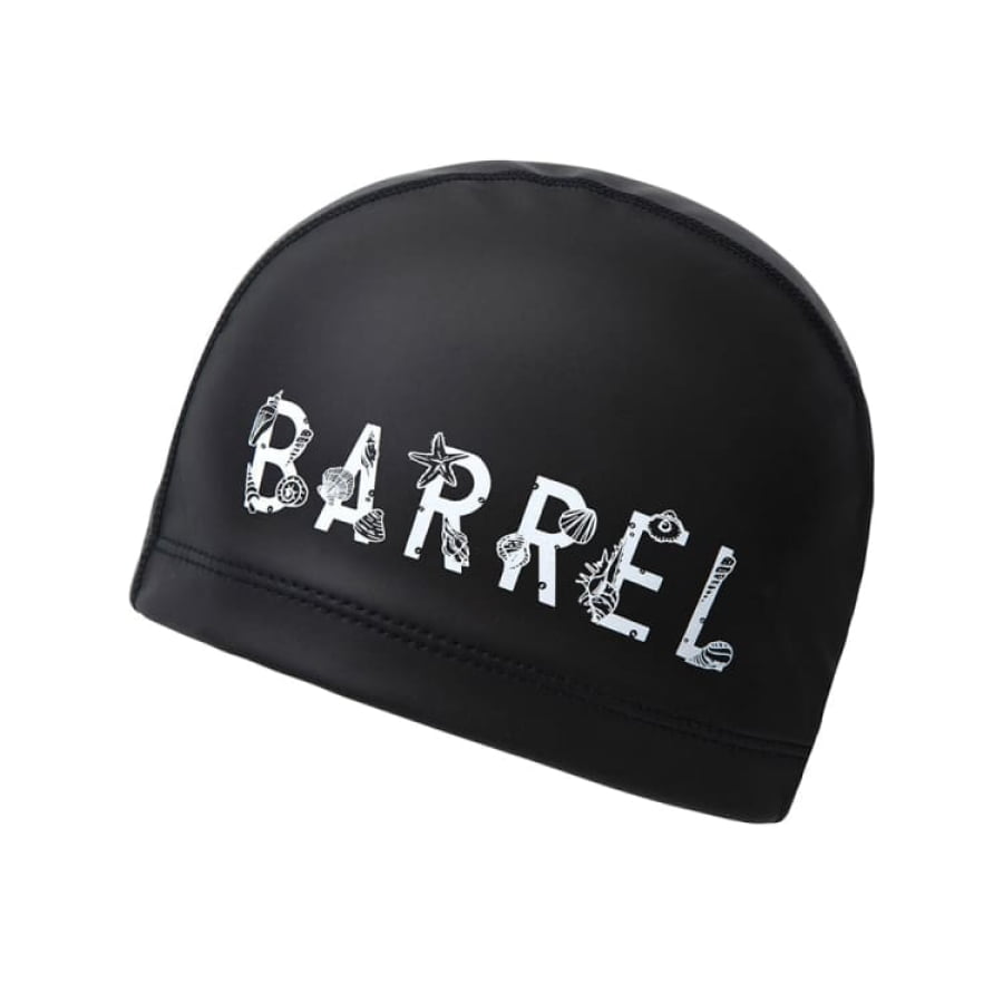 Swim Caps: Barrel Shell Logo Silitex Swim Cap-BLACK - Barrel / Black / ON / 2025, Accessories, BARREL, BARREL HK, Black | B5SUASC026BLKON