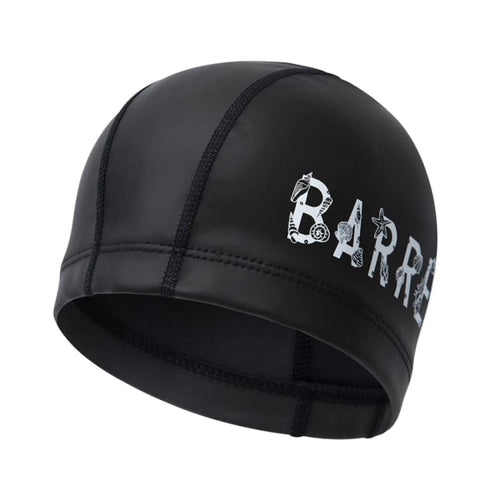 Swim Caps: Barrel Shell Logo Silitex Swim Cap-BLACK - Barrel / Black / ON / 2025, Accessories, BARREL, BARREL HK, Black | B5SUASC026BLKON