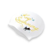 Load image into Gallery viewer, Barrel Swimming Cat Silicone Swim Cap-WHITE - Barrel / White / ON - Swim Caps | BARREL HK