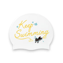 Load image into Gallery viewer, Barrel Swimming Cat Silicone Swim Cap-WHITE - Barrel / White / ON - Swim Caps | BARREL HK