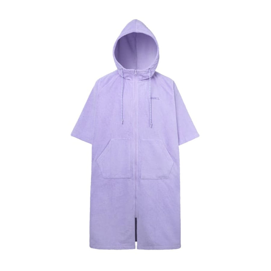 Barrel Unisex Essential Zip Up Poncho Towel PURPLE