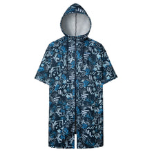Load image into Gallery viewer, Barrel Unisex Palm Tree ZipUp Poncho Towel-NAVY - Barrel / Navy / M - Poncho Towels | BARREL HK