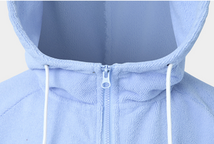 Barrel Unisex Solid Zipup Poncho Towel-AQUA - Towels & Ponchos | BARREL HK