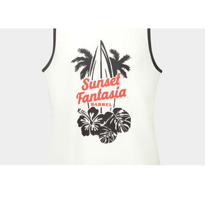 Rashguards: Barrel Unisex Tropical Sleeveless Rash Guard-IVORY - 2025, BARREL, BARREL HK, BRIV25HKOP03, Clothing