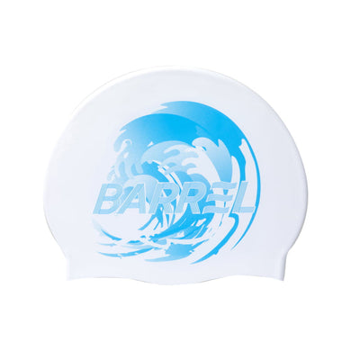 Barrel Wave Silicone Swim Cap - WHITE - Barrel / White / ON - Swim Caps | BARREL HK