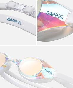 Barrel Wide Mirror Swim Goggle-AURORA/WHITE - Barrel / Aurora/White / OSFA - Swim Goggles | BARREL HK