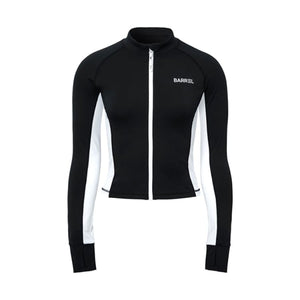 Rashguards: Barrel Women Color Scheme Crop Zip Rashguard-BLACK - Barrel / Black / S (85) / 2025, BARREL, BARREL HK, Black, BRIV25HKOP02