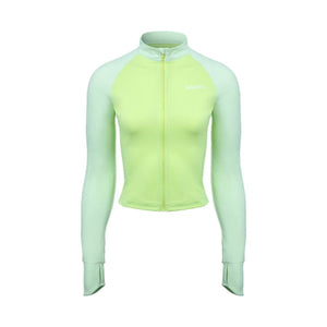 Rashguards: Barrel Women Color Scheme Crop Zip Rashguard-LIME - Barrel / Lime / S (85) / 2025, BARREL, BARREL HK, BRIV25HKOP02, Clothing