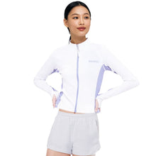 Load image into Gallery viewer, Rashguards: Barrel Women Color Scheme Crop Zip Rashguard-WHITE - 2025, BARREL, BARREL HK, BRIV25HKOP02, Clothing