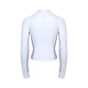 Rashguards: Barrel Women Color Scheme Crop Zip Rashguard-WHITE - 2025, BARREL, BARREL HK, BRIV25HKOP02, Clothing