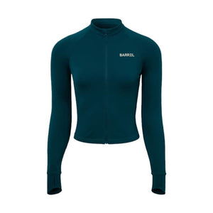 Rashguards: Barrel Women Essential Crop Zip Rashguard-GREEN - Barrel / Burgundy / S (85) / 2025, BARREL, BARREL HK, BRIV25HKOP02, Burgundy