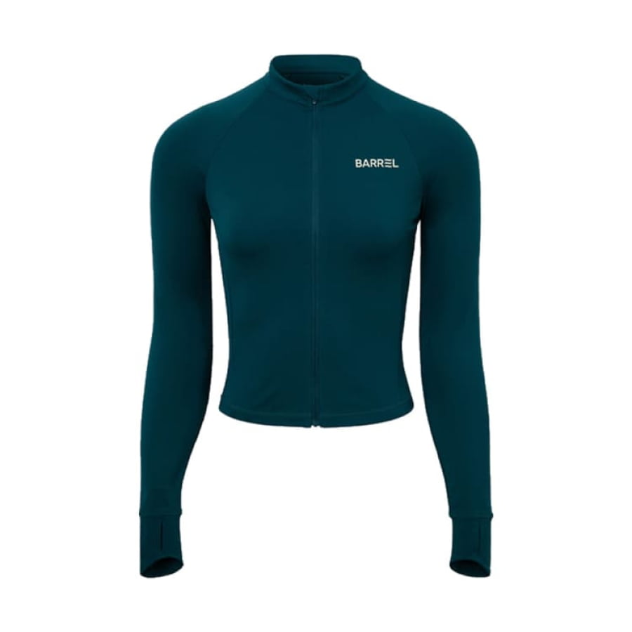 Rashguards: Barrel Women Essential Crop Zip Rashguard-GREEN - Barrel / Burgundy / S (85) / 2025, BARREL, BARREL HK, BRIV25HKOP02, Burgundy