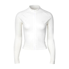 Load image into Gallery viewer, Barrel Women Essential Crop Zip Rashguard-WHITE - Rashguards | BARREL HK