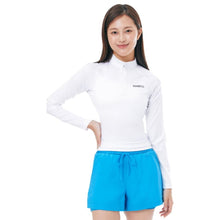 Load image into Gallery viewer, Rashguards: Barrel Women Essential Half Zip Crop Rashguard-WHITE - 2025, BARREL, BARREL HK, BRIV25HKOP01, Clothing