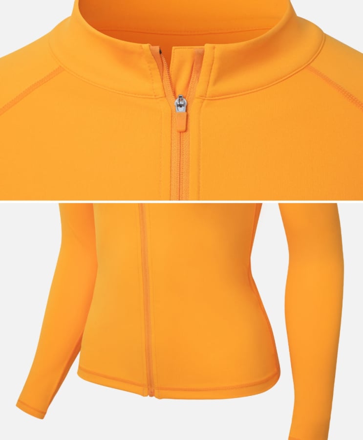 Barrel Women Essential Zip-Up Rashguard-ORANGE – Barrel Hong Kong
