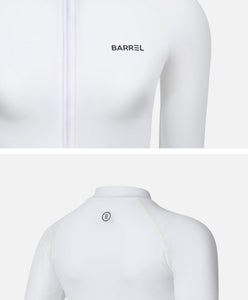Barrel Women Essential Zip-Up Rashguard-WHITE - Rashguards | BARREL HK