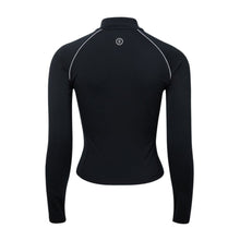 Load image into Gallery viewer, Barrel Women Logo Half Zip Crop Rashguard-BLACK - Rashguards | BARREL HK