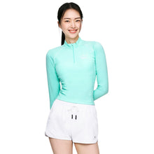Load image into Gallery viewer, Barrel Women Logo Half Zip Crop Rashguard-MINT - Rashguards | BARREL HK