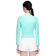Load image into Gallery viewer, Barrel Women Logo Half Zip Crop Rashguard-MINT - Rashguards | BARREL HK