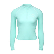 Load image into Gallery viewer, Barrel Women Logo Half Zip Crop Rashguard-MINT - Barrel / Mint / S (85) - Rashguards | BARREL HK