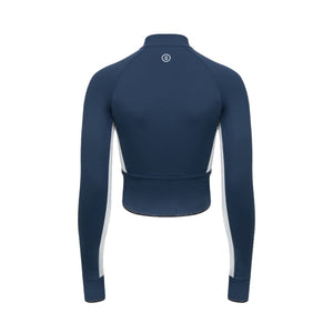 Barrel Women Motion Crop Zip - Up Rash Guard - NAVY - Rashguards | BARREL HK